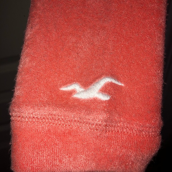 Coral Terry Cloth Hollister Hoodie - Picture 3 of 4